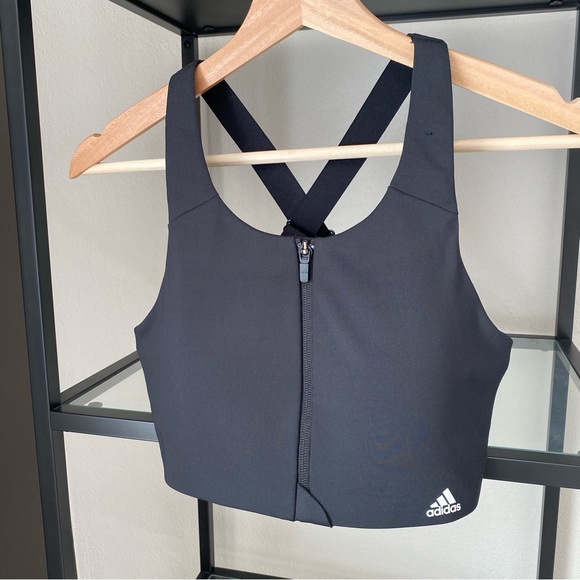 adidas Other - Adidas Lightly Padded Zip Sports Bra